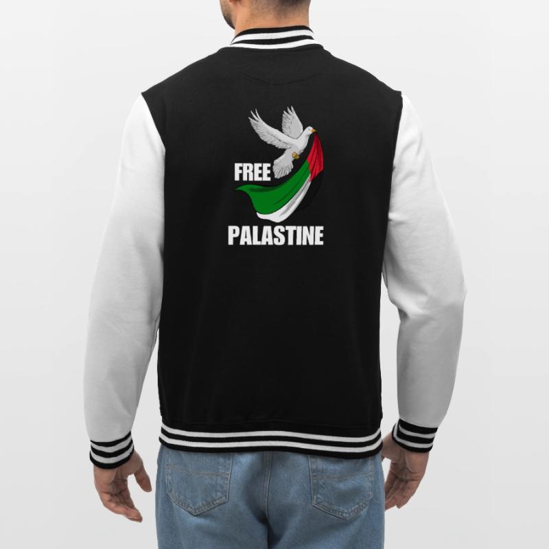 Free Palestine Design – Statement for Peace College Sweat Jacket