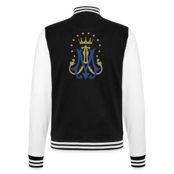 Auspice Maria - College Sweat Jacket - black/white - Back - Marisol (170cm)