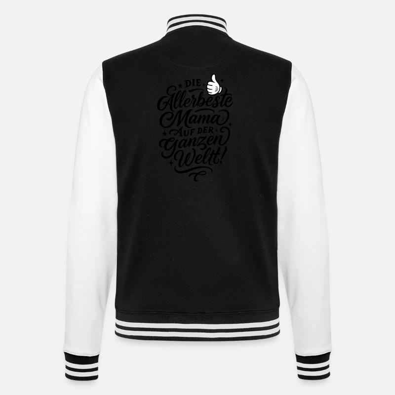 Allerbeste Mama Spruch - College-Sweatjacke - Schwarz/Weiß