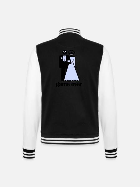 Wedding Game Over - College Sweat Jacket - black/white