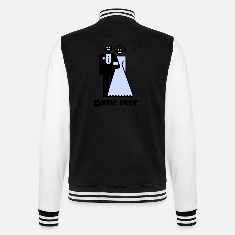 Wedding Game Over - College Sweat Jacket - black/white