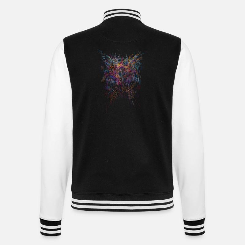Sci-Fi Horror Design - Veste Teddy - noir/blanc