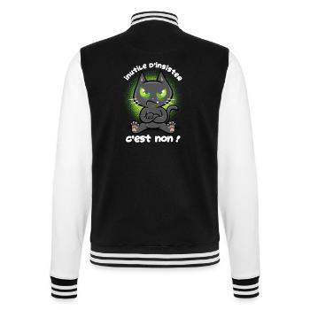 Chat têtu - Veste Teddy - noir/blanc - Dos - Marisol (170cm)