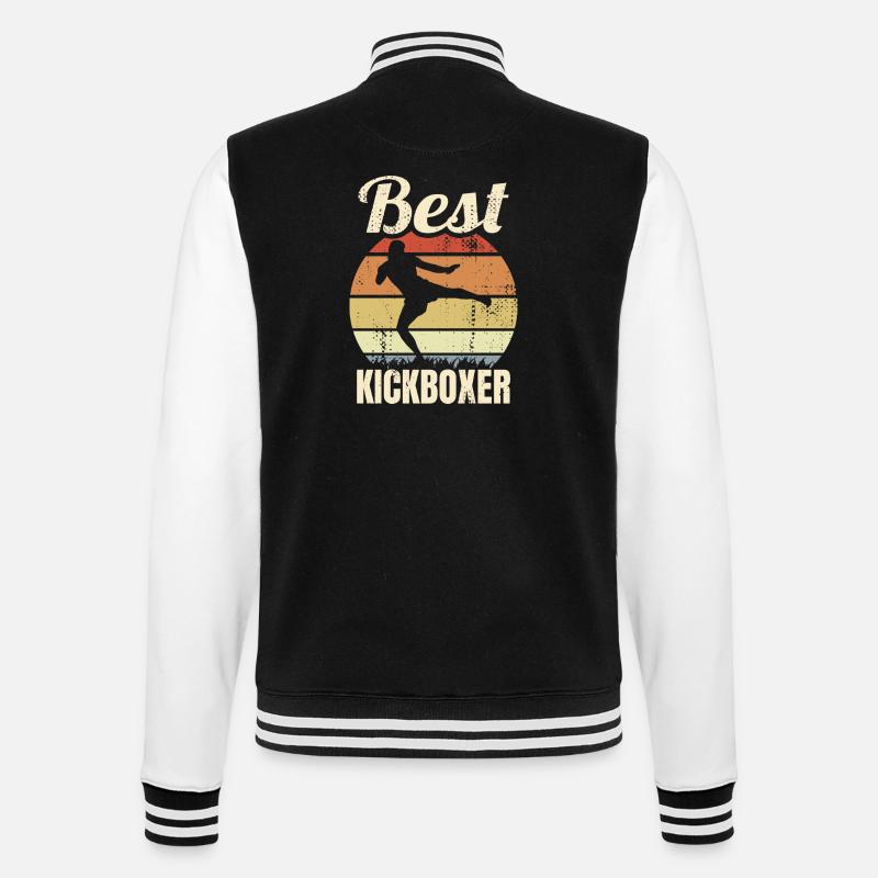 Best Kickboxer - College-Sweatjacke - Schwarz/Weiß