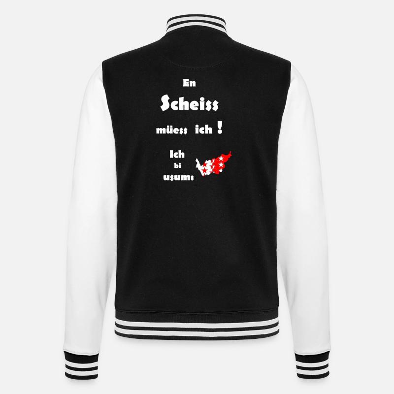 Wappen Wallis - College-Sweatjacke - Schwarz/Weiß