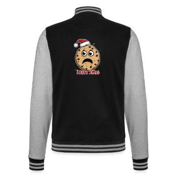 Je déteste Noël Gâteau aux biscuits en colère Noël - Veste Teddy - noir/gris chiné - Dos - Marisol (170cm)