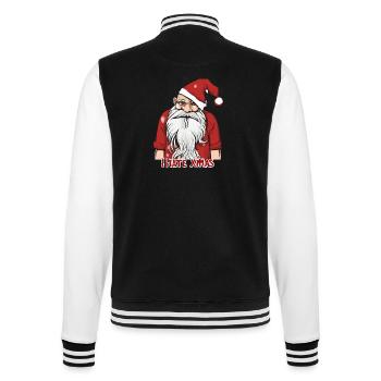 Ich hasse Weihnachten Lustiger Anti-Weihnachtsmann - College-Sweatjacke - Schwarz/Weiß - Hinten - Marisol (170cm)