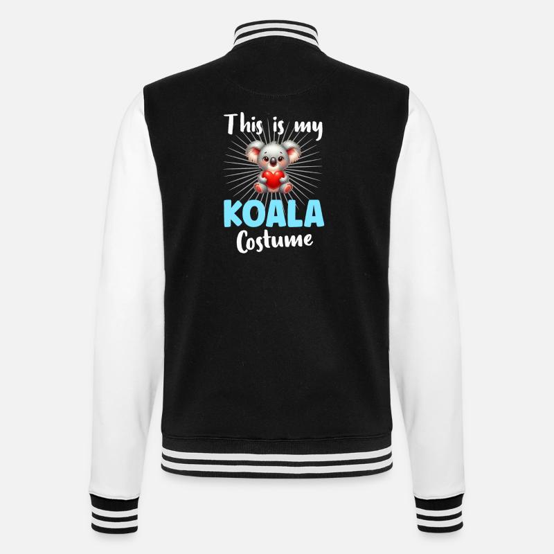 Koala Koala Bear - College Sweat Jacket - black/white