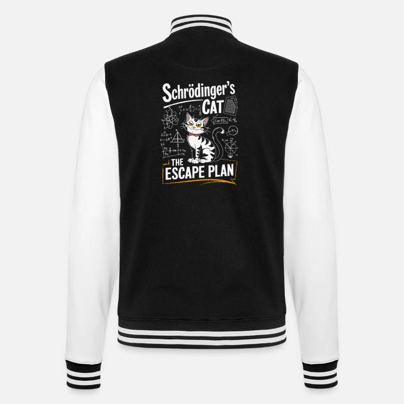 Schrödinger Cat: Der Fluchtplan - College-Sweatjacke - Schwarz/Weiß
