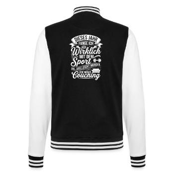 This year really with the sport - College Sweat Jacket - black/white - Back - Marisol (170cm)