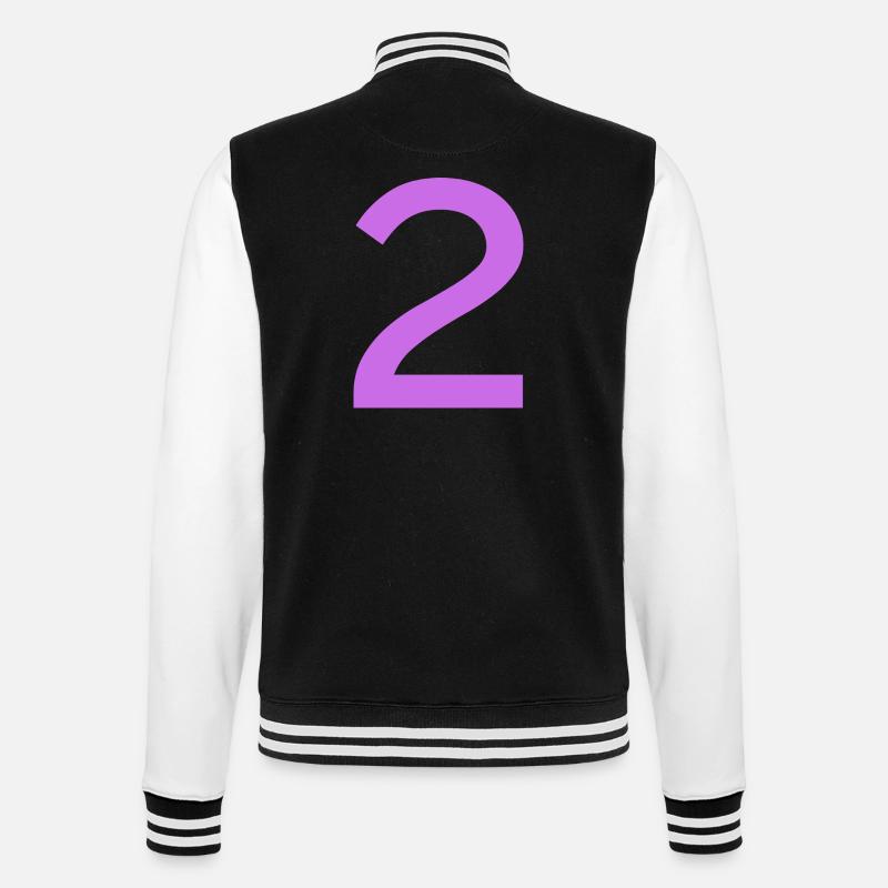 2 - College Sweat Jacket - black/white