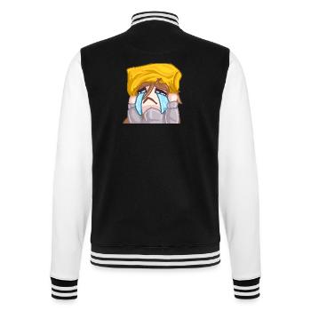 Ein Emote der Streamerin Pillowg1rl - Cry - College-Sweatjacke - Schwarz/Weiß - Hinten - Marisol (170cm)
