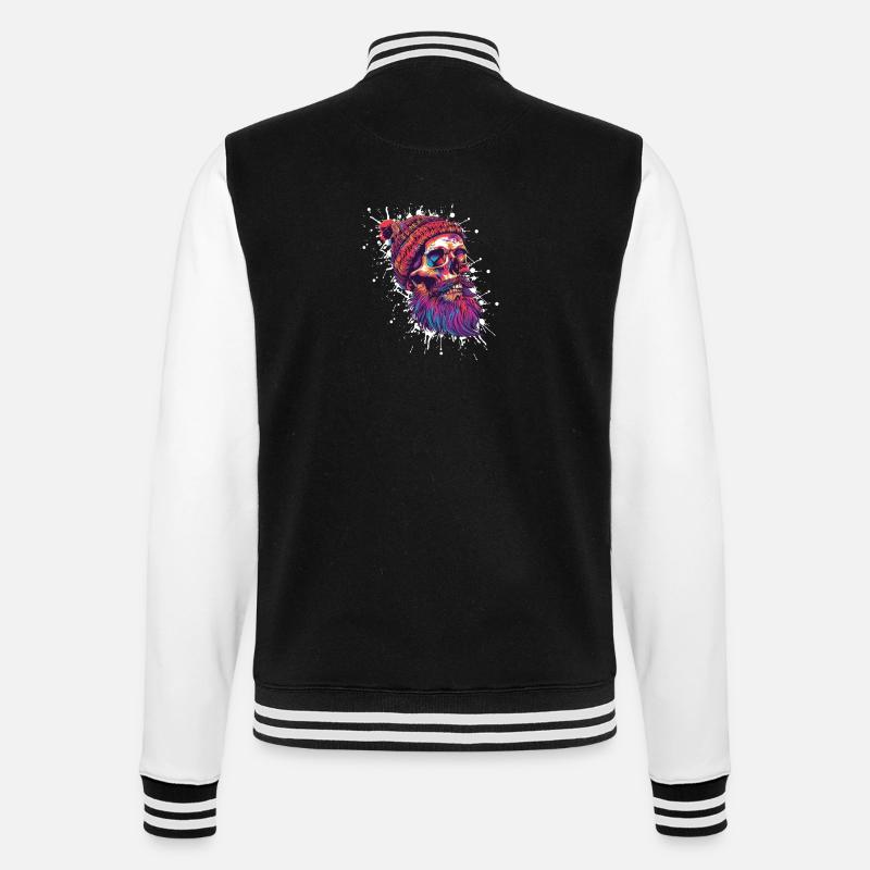 Crâne de bûcheron - Veste Teddy - noir/blanc