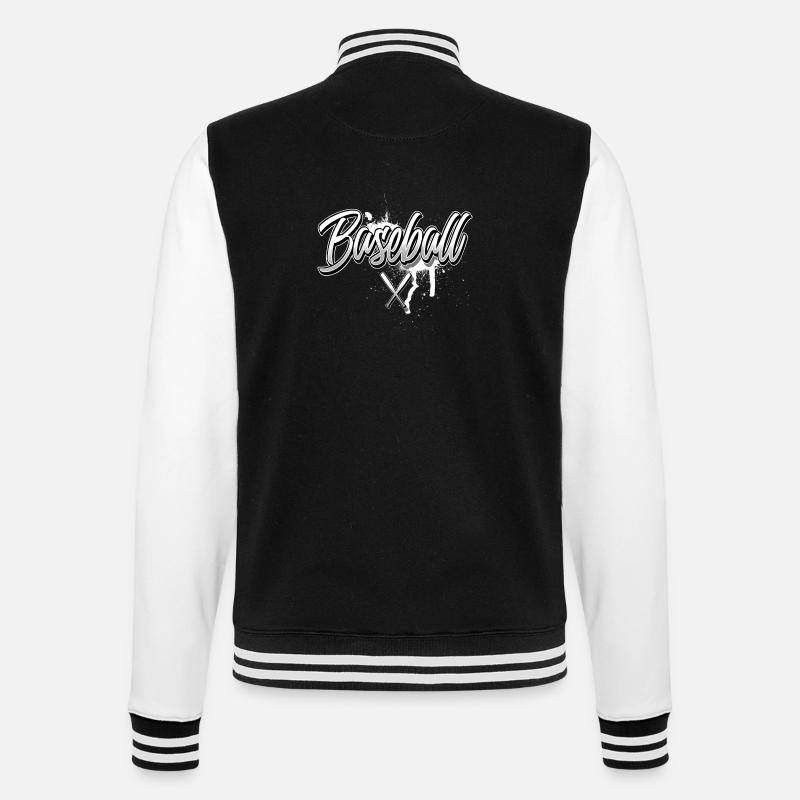 Baseball Lettering - College Sweat Jacket - black/white