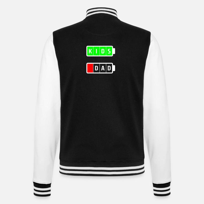 dad kids white - College-Sweatjacke - Schwarz/Weiß