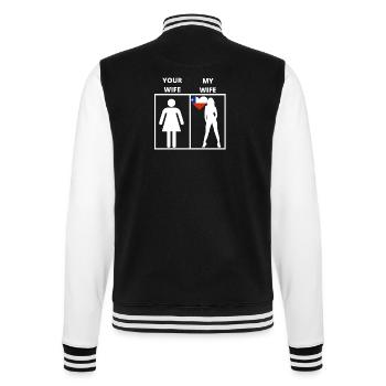 Chili cadeau ma femme ta femme - Veste Teddy - noir/blanc - Dos - Marisol (170cm)