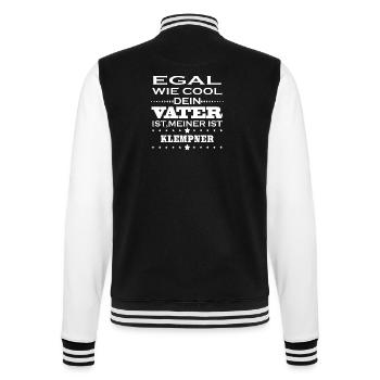 Egal cool vater KLEMPNER - College-Sweatjacke - Schwarz/Weiß - Hinten - Marisol (170cm)