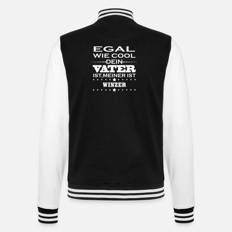 Egal cool vater WINZER - College-Sweatjacke - Schwarz/Weiß