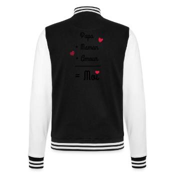 Papa + Maman + Amour - Veste Teddy - noir/blanc - Dos - Marisol (170cm)