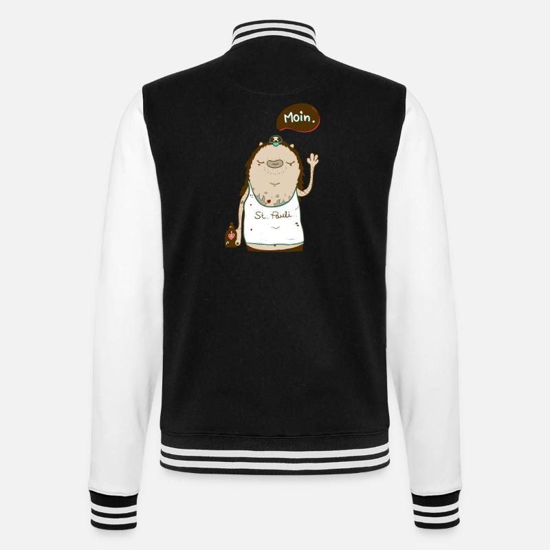 St. Pauli Knut - Veste Teddy - noir/blanc