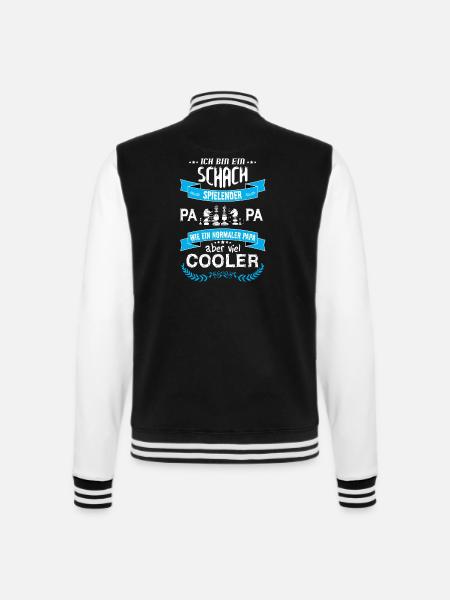 SCHACH Geschenk T Shirt - College-Sweatjacke - Schwarz/Weiß