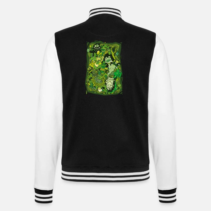 lsd_absinth - College Sweat Jacket - black/white