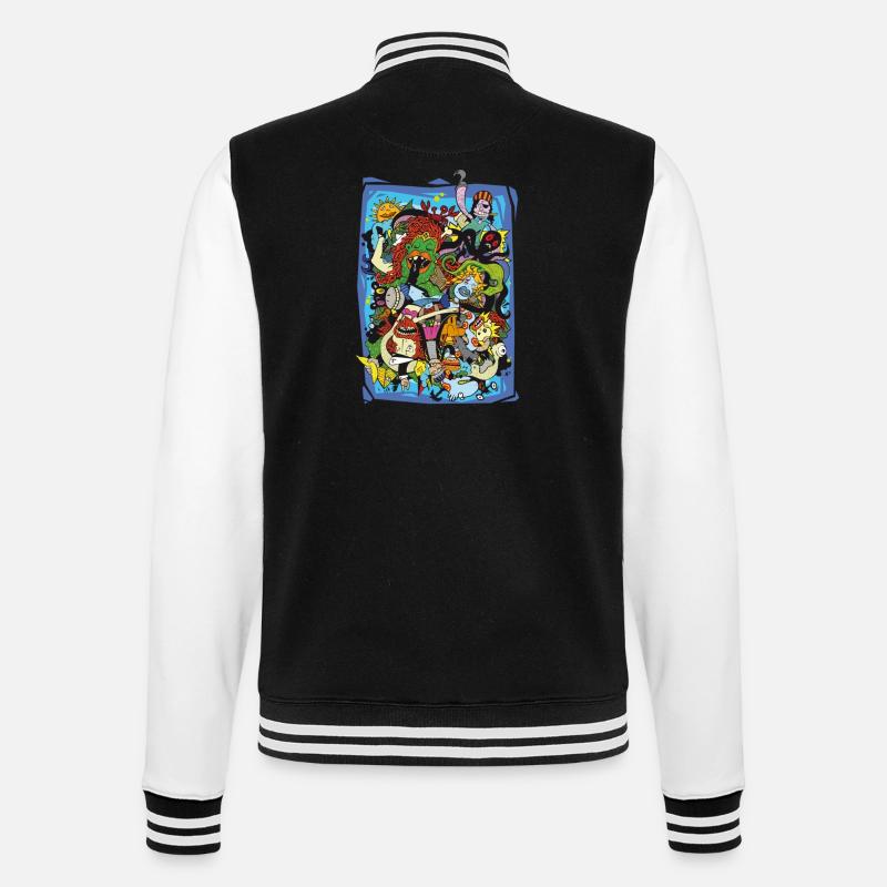 pirate pack - College Sweat Jacket - black/white