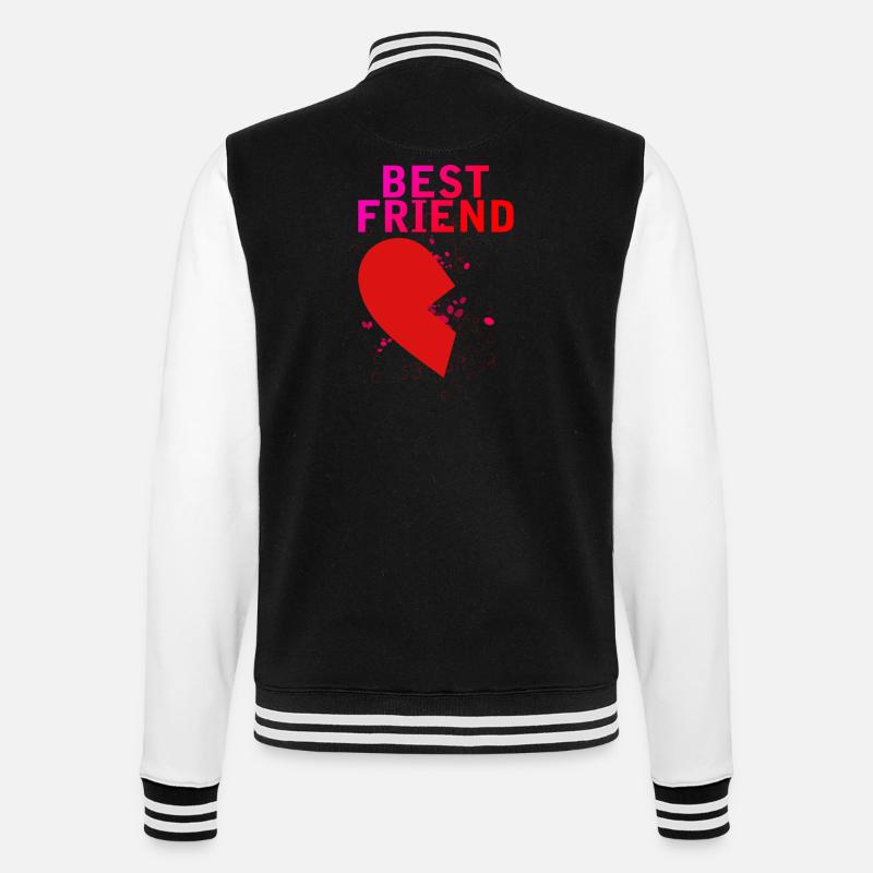 BF Heart (Gauche) - Veste Teddy - noir/blanc