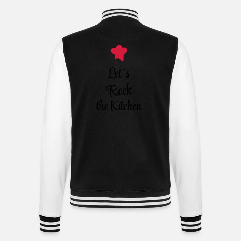 cuisinier - Veste Teddy - noir/blanc