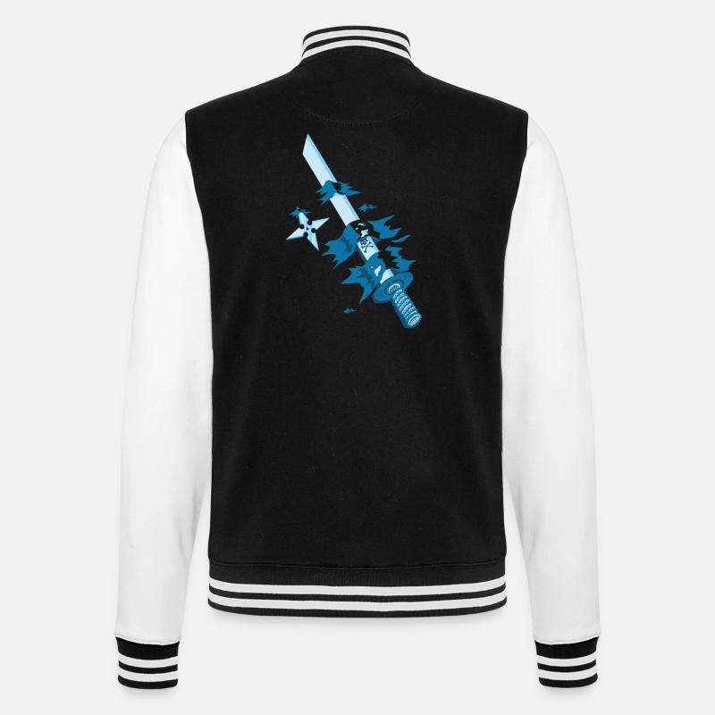 Motif épée samouraï japon - Veste Teddy - noir/blanc