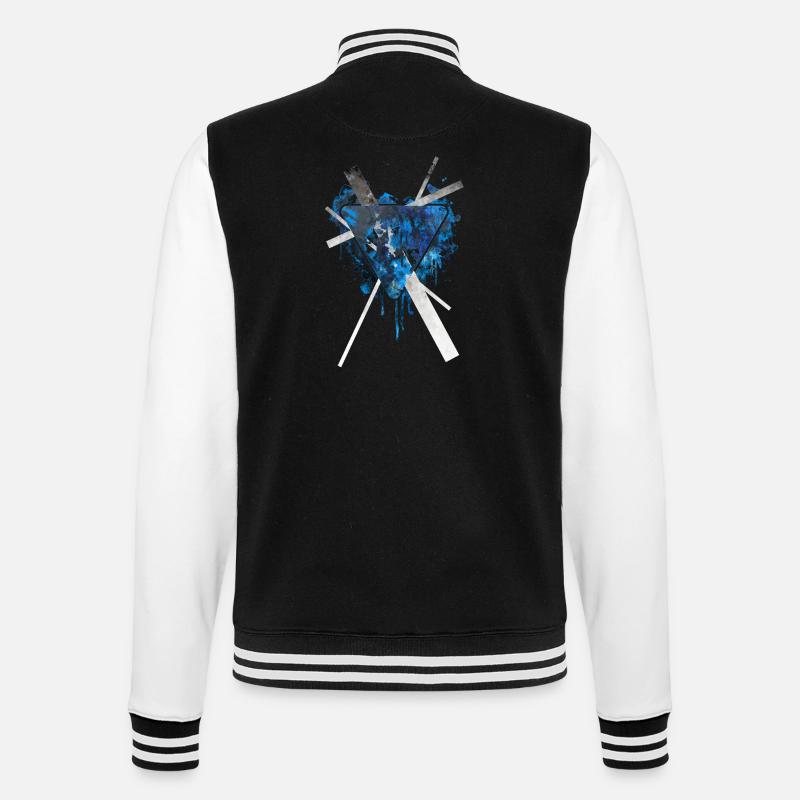 Triangle graphique eX - Veste Teddy - noir/blanc