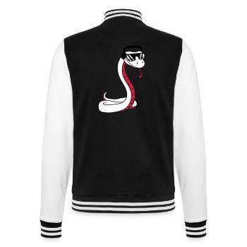 dj cool musik party feiern sonnenbrille kopfhoerer - College-Sweatjacke - Schwarz/Weiß - Hinten - Marisol (170cm)