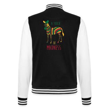 A Touch of Madness - Zebra - Color your Life ! - College-Sweatjacke - Schwarz/Weiß - Hinten - Marisol (170cm)