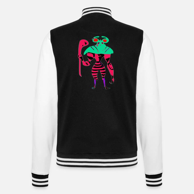 Exo der nette Alien - College-Sweatjacke - Schwarz/Weiß