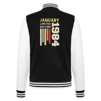 Janvier 1984 - Cadeau anniversaire Janvier 1984 - Veste Teddy - noir/blanc - Dos - Marisol (170cm)