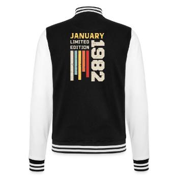 Janvier 1982 - Cadeau anniversaire Janvier 1982 - Veste Teddy - noir/blanc - Dos - Marisol (170cm)