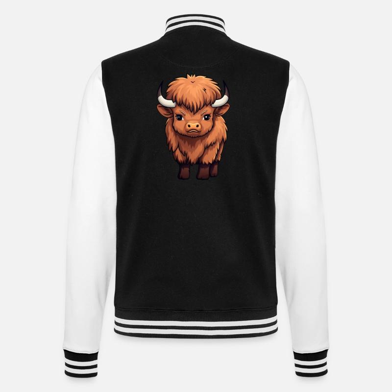 Bébé bison buffle - Veste Teddy - noir/blanc