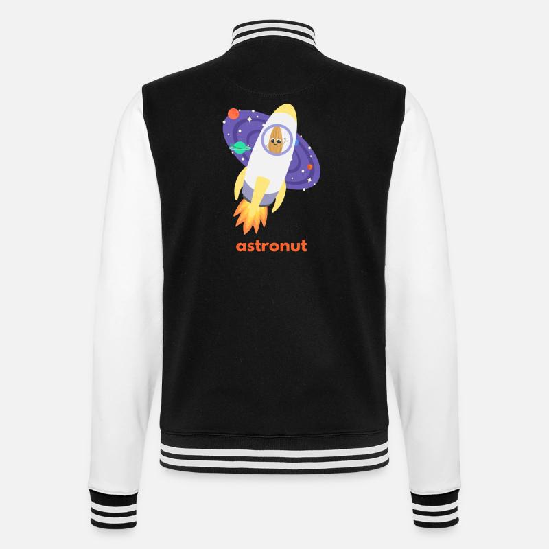 Astronut - College-Sweatjacke - Schwarz/Weiß