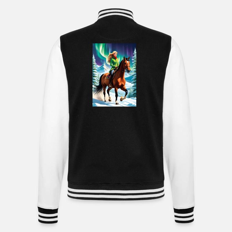 personalisiertes Design-Muttergeschenk - College-Sweatjacke - Schwarz/Weiß