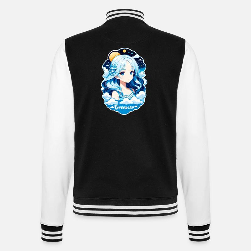 Träumer - Träumer - Träumer - Traum - Träumerei - College-Sweatjacke - Schwarz/Weiß
