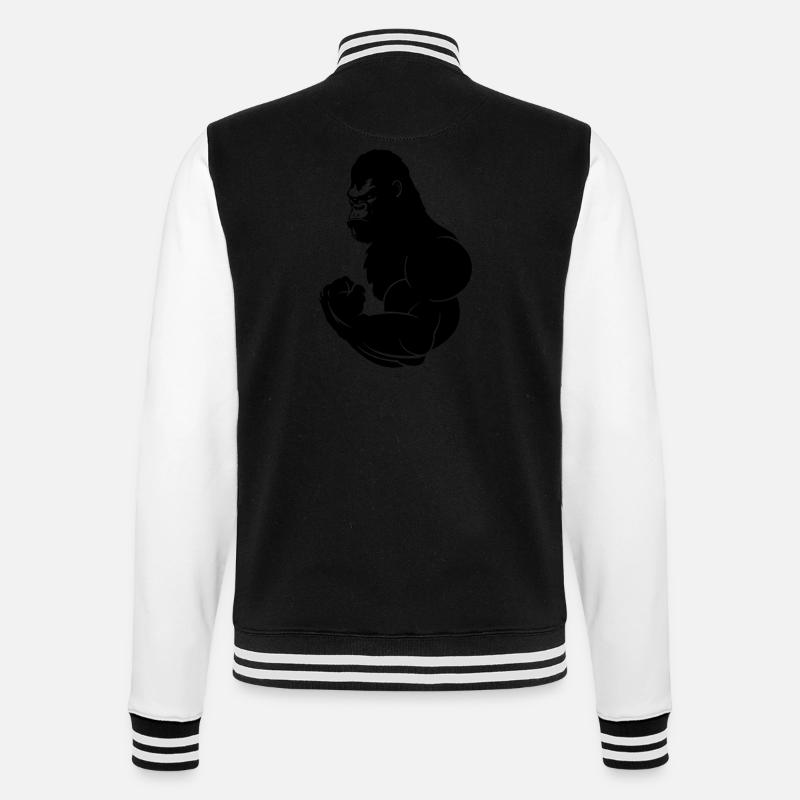 gorilla - College Sweat Jacket - black/white