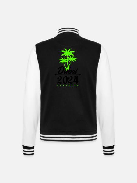 dubai 2024 palmen - College-Sweatjacke - Schwarz/Weiß