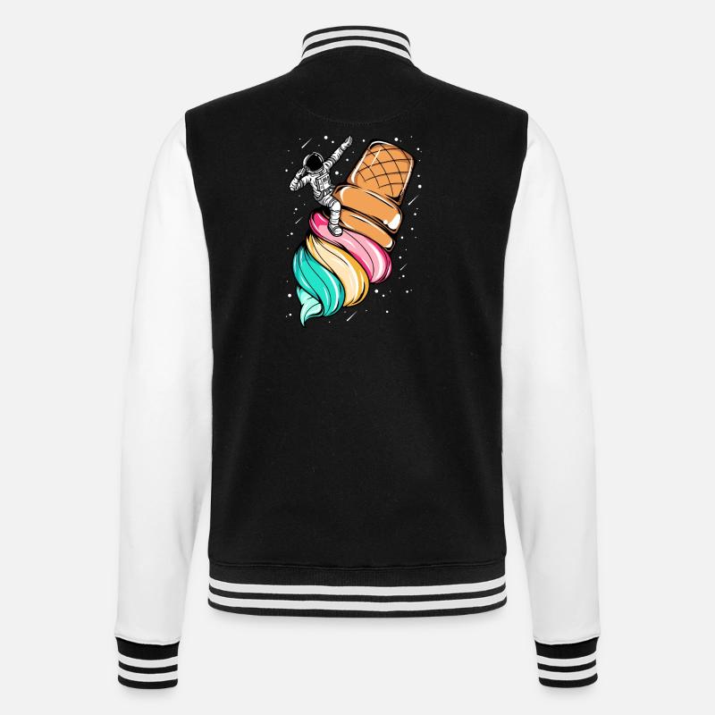 Space Ice Astronaut - College Sweat Jacket - black/white