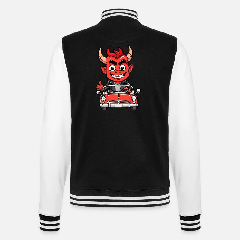 Red Devil - College Sweat Jacket - black/white