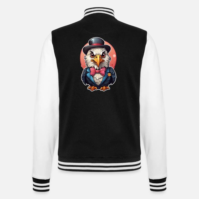 Bande dessinée Funny Eagle - Veste Teddy - noir/blanc