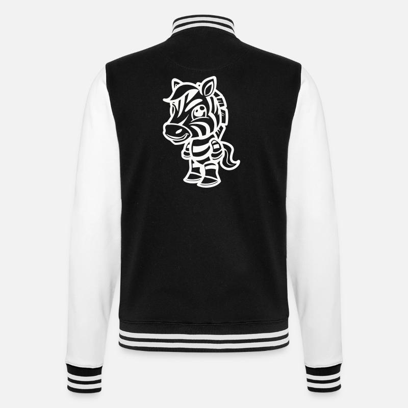 Bande dessinée zèbre - Veste Teddy - noir/blanc
