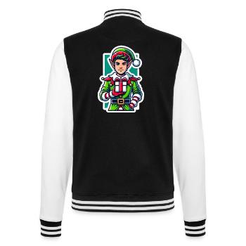Weihnachtself - College-Sweatjacke - Schwarz/Weiß - Hinten - Marisol (170cm)