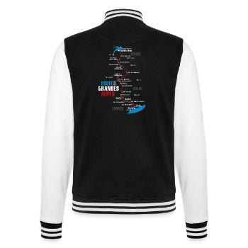 The route of the Route des Grandes Alpes (b) - College Sweat Jacket - black/white - Back - Marisol (170cm)