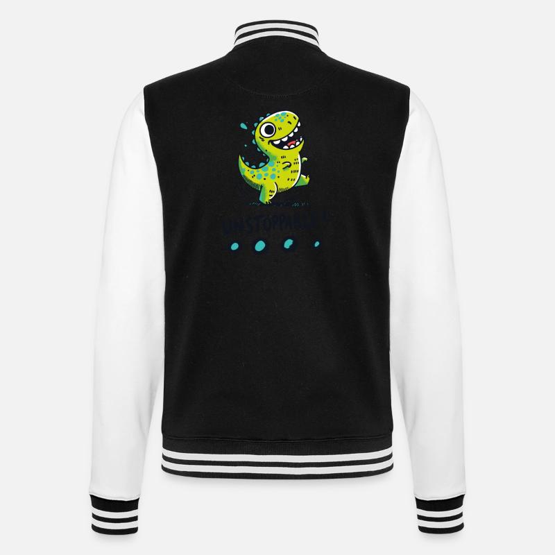 T-Rex Unstoppable – Fun Dinosaur Design - College Sweat Jacket - black/white