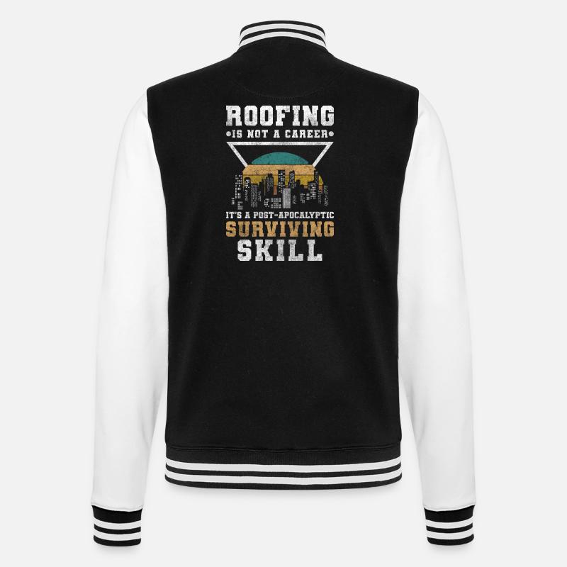 Dachdecken Bauen Held - College Sweat Jacket - black/white